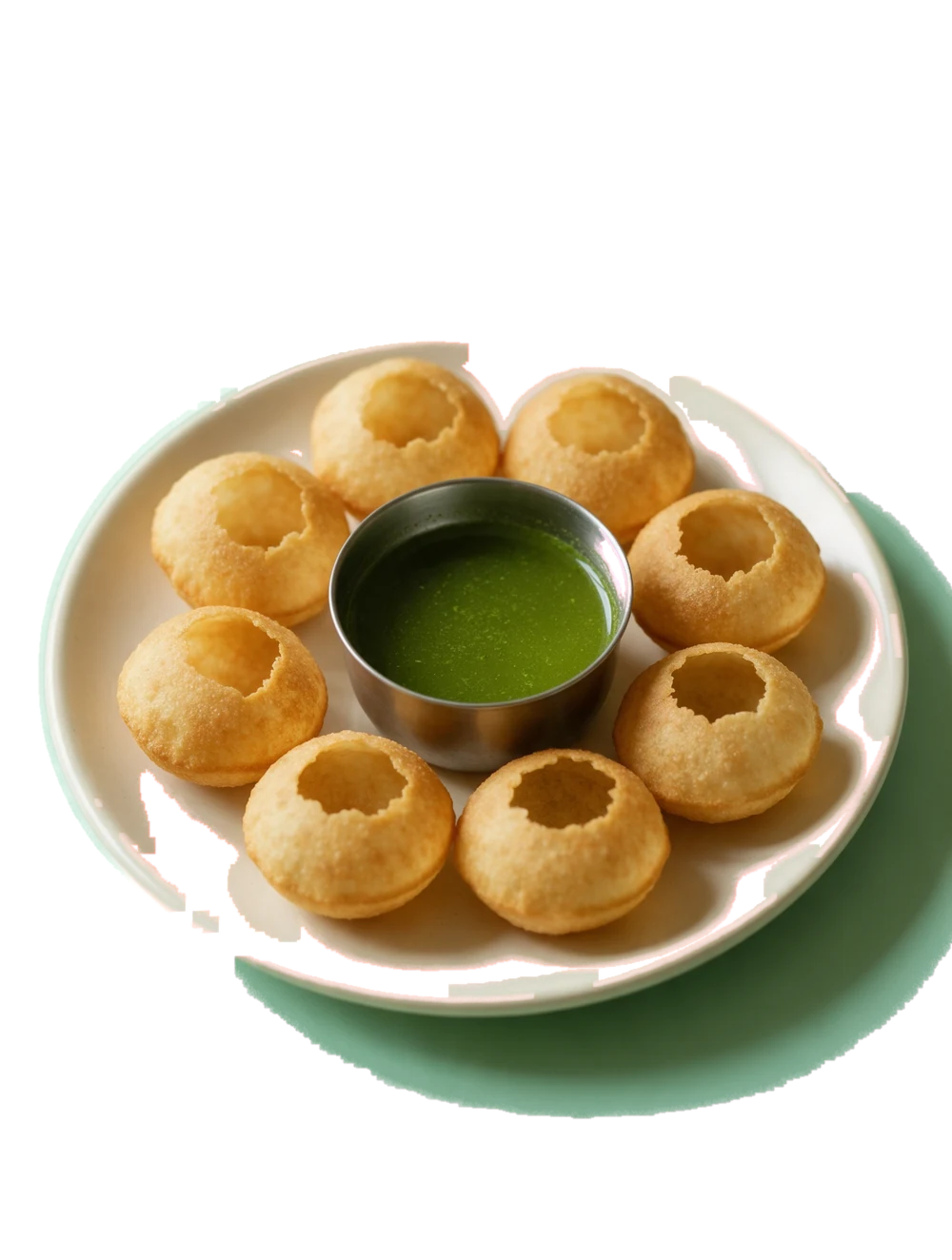 A plate of pani puri